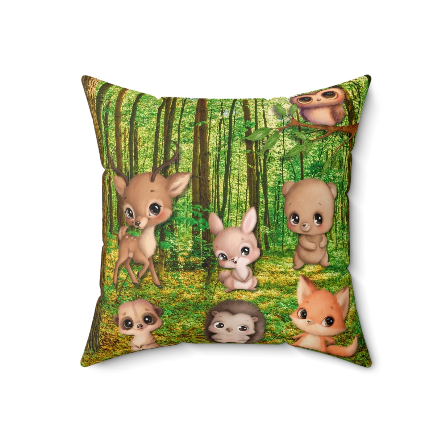 Whimsical The Day the Forest Smiled Creature Pillow, Adorable Animal Decor, Home Accent, Cozy Gift, Kids Room Decor, Nursery Pillow