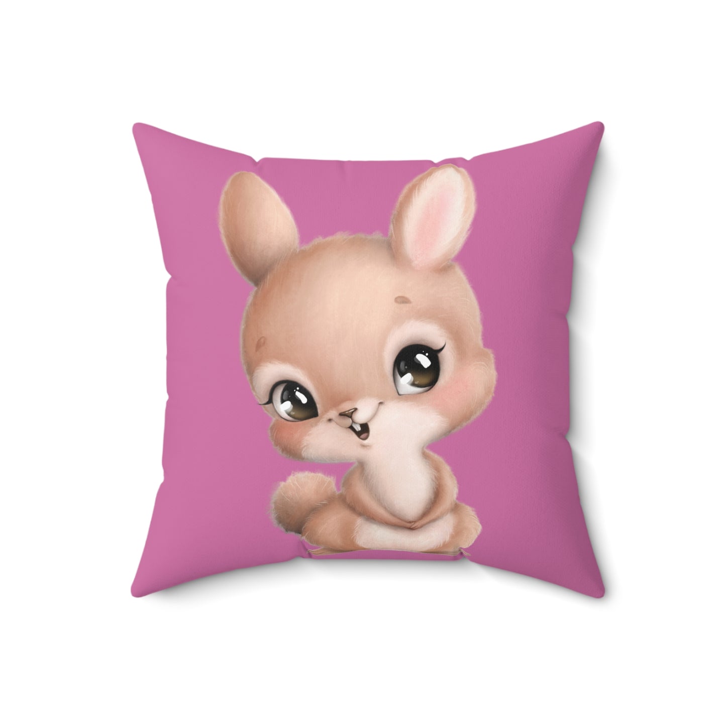Whimsical Bunny Finds a Friend Pillow, Cute Home Decor, Kids Room Accent, Seasonal Gift, Throw Pillow for Couch or Bed