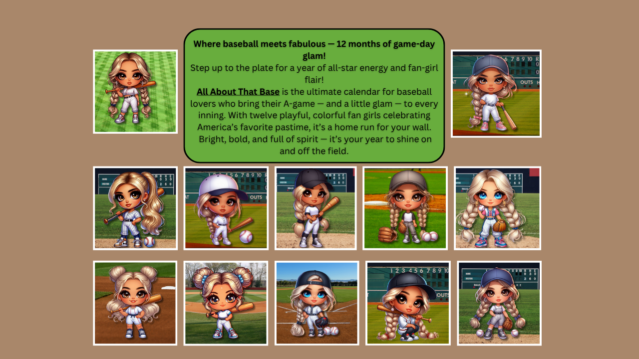 It's All About The Base: Baseball Diva 2026 Calendar