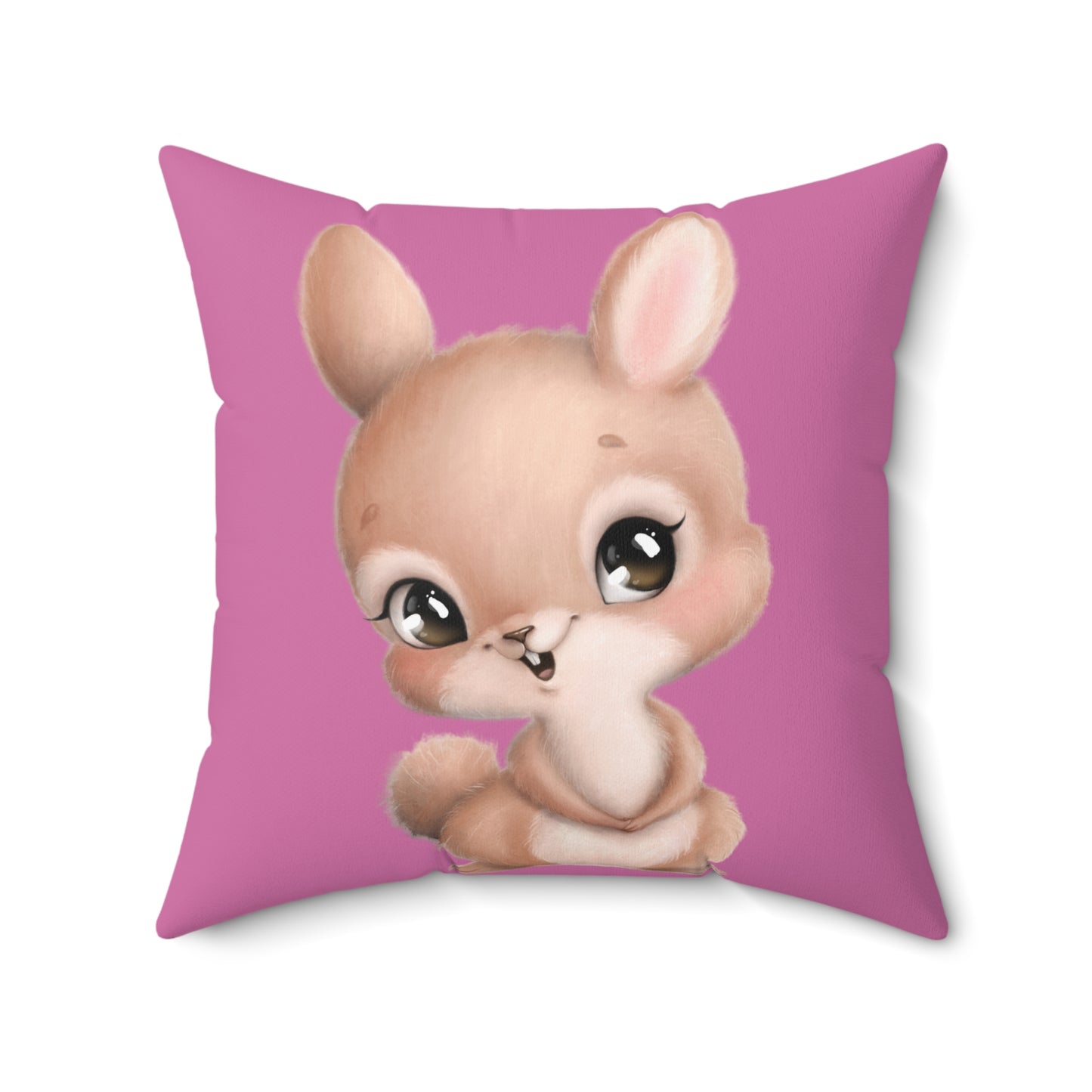 Whimsical Bunny Finds a Friend Pillow, Cute Home Decor, Kids Room Accent, Seasonal Gift, Throw Pillow for Couch or Bed