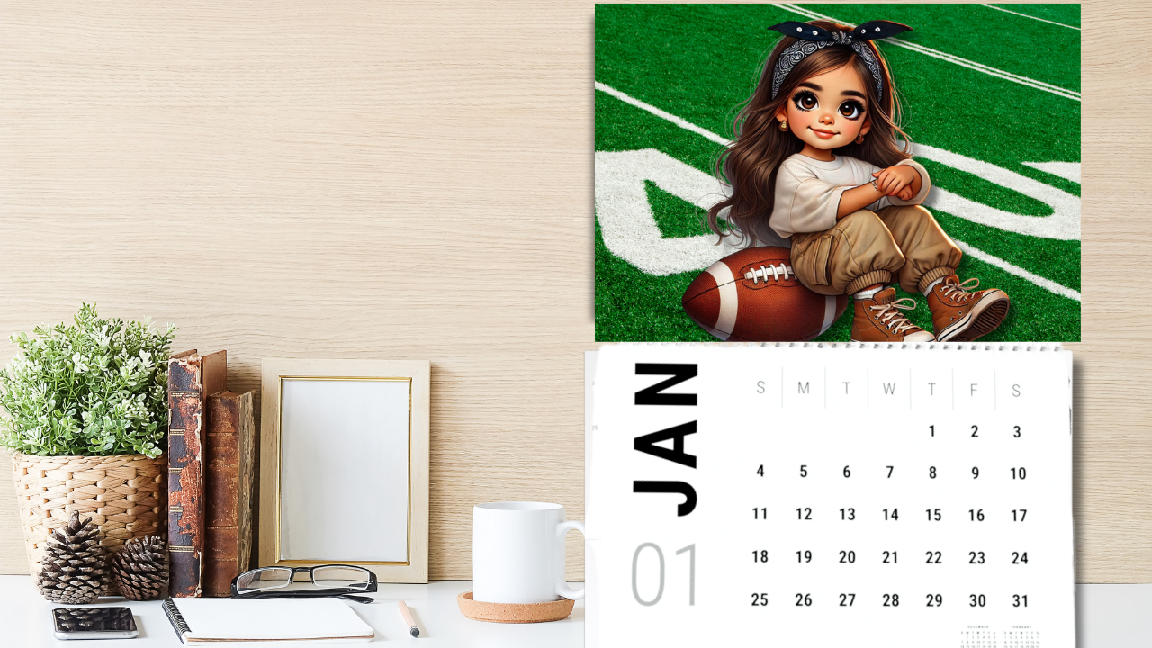 Game Day Girls:2026 Football Fans Calendar, Cute, Confident, and Ready to Cheer All Year Long