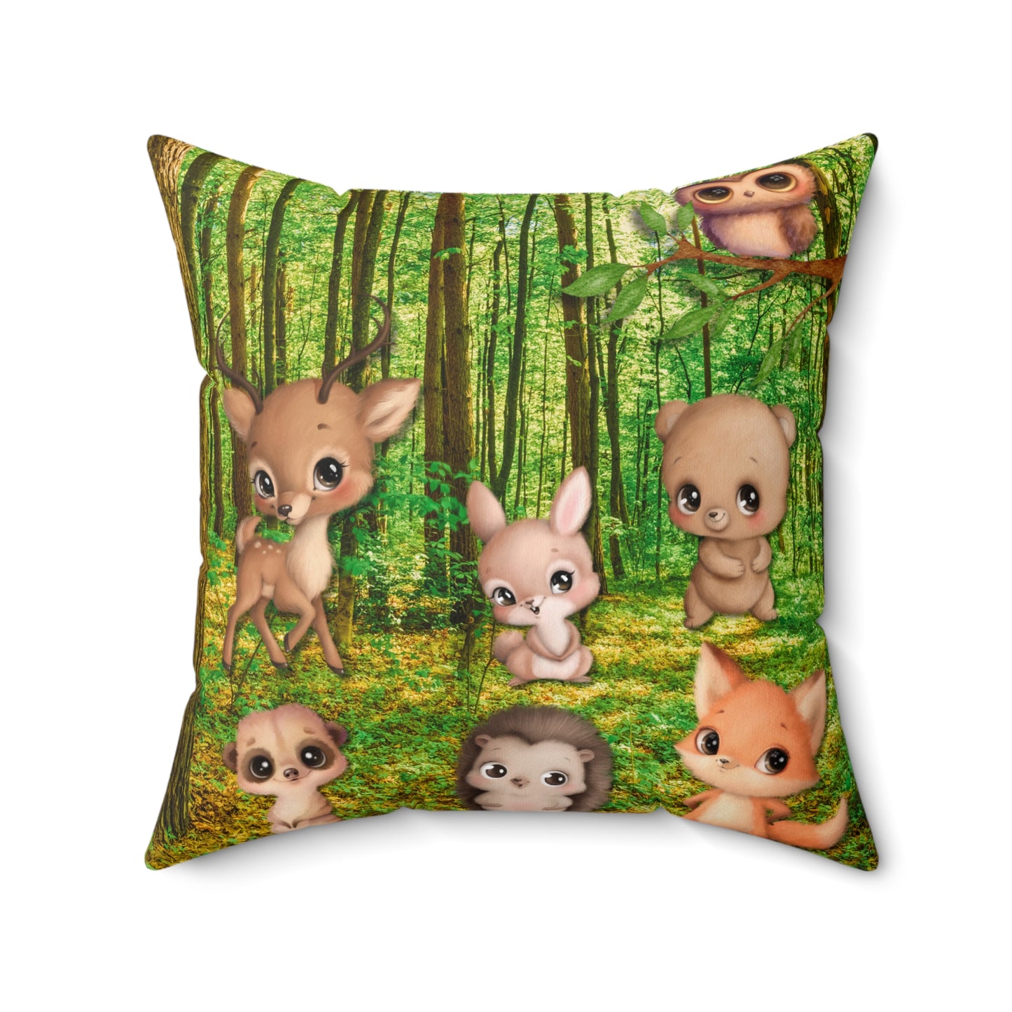 Whimsical The Day the Forest Smiled Creature Pillow, Adorable Animal Decor, Home Accent, Cozy Gift, Kids Room Decor, Nursery Pillow