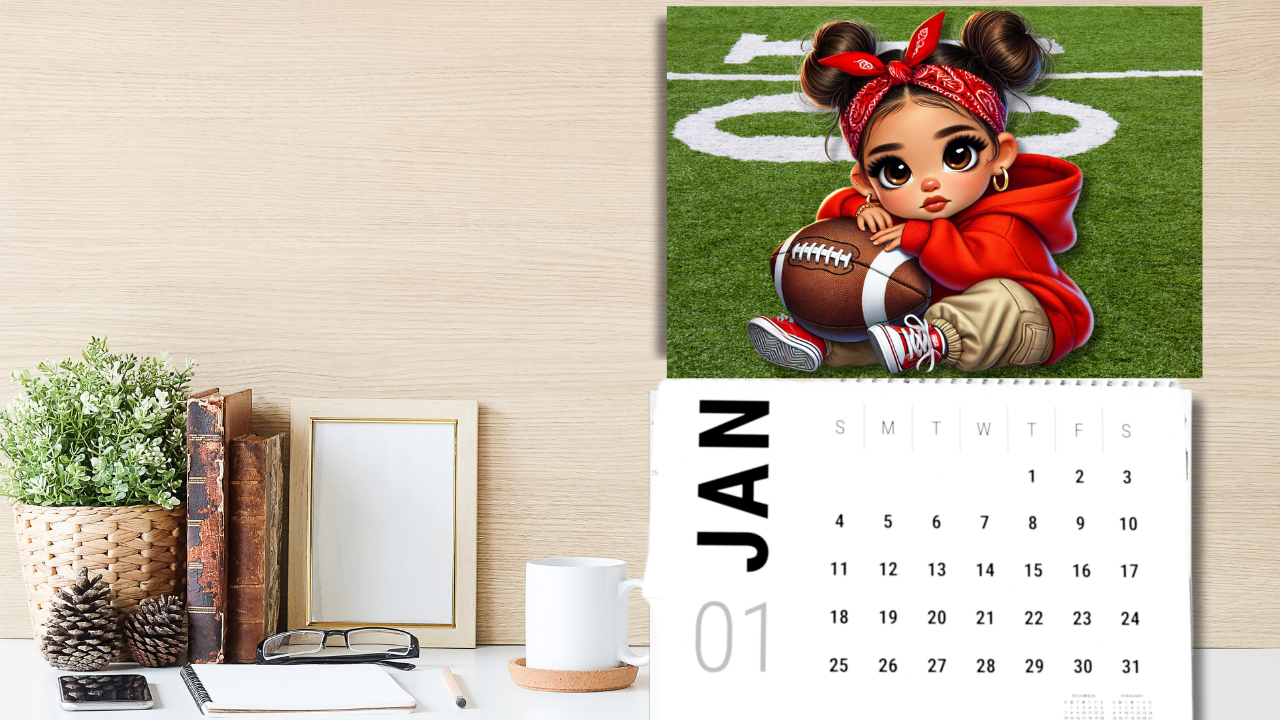 Game Day Girls:2026 Football Fans Calendar, Cute, Confident, and Ready to Cheer All Year Long