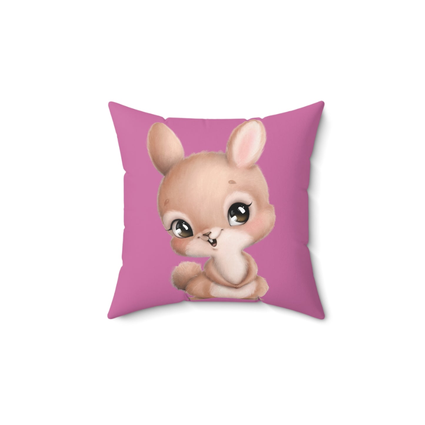 Whimsical Bunny Finds a Friend Pillow, Cute Home Decor, Kids Room Accent, Seasonal Gift, Throw Pillow for Couch or Bed