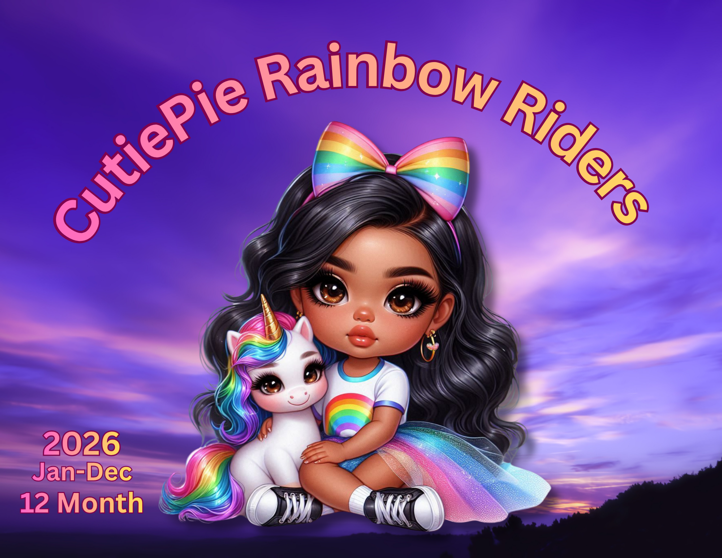 Rainbow Riders CutiePie Girls 2026 Calendar