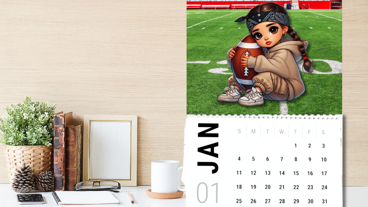 Game Day Girls:2026 Football Fans Calendar, Cute, Confident, and Ready to Cheer All Year Long