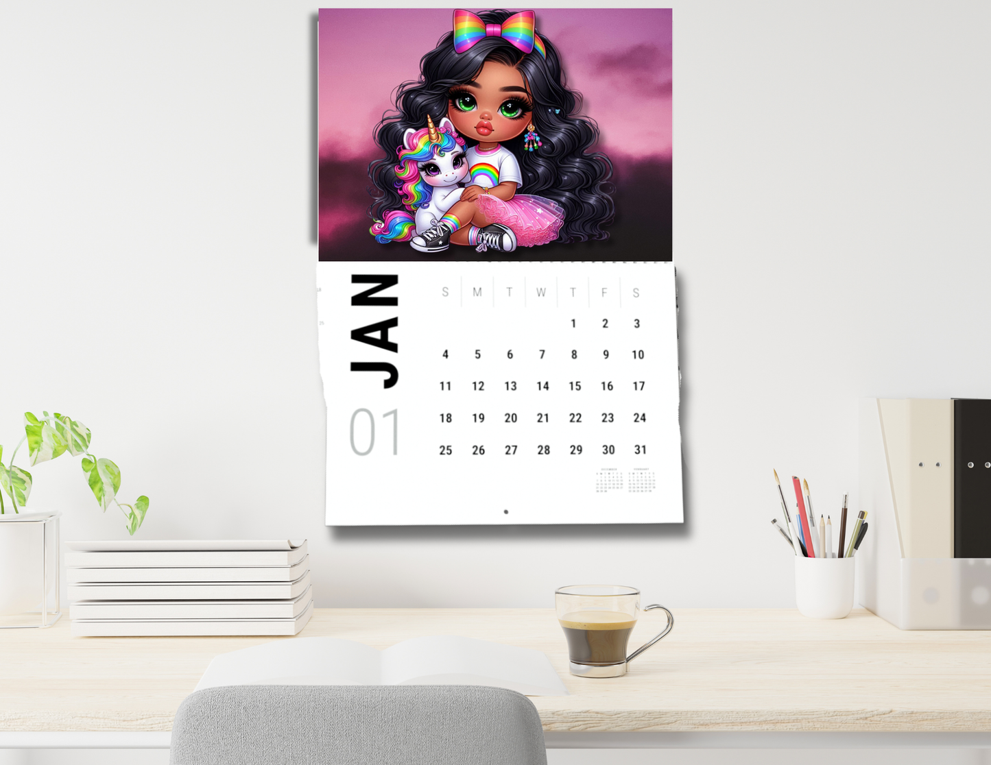 Rainbow Riders CutiePie Girls 2026 Calendar