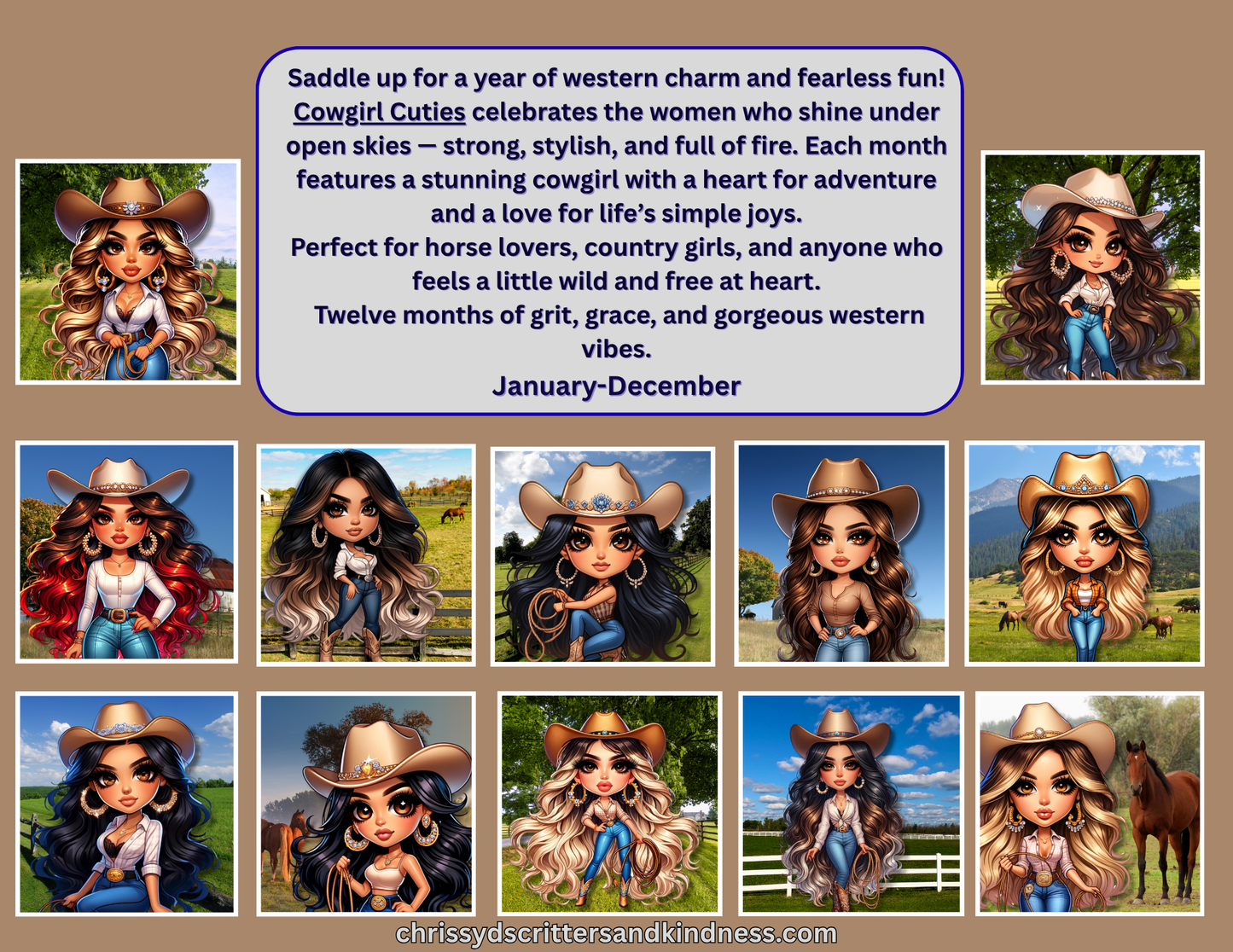 Cowgirl Cuties: 2026 Calendar