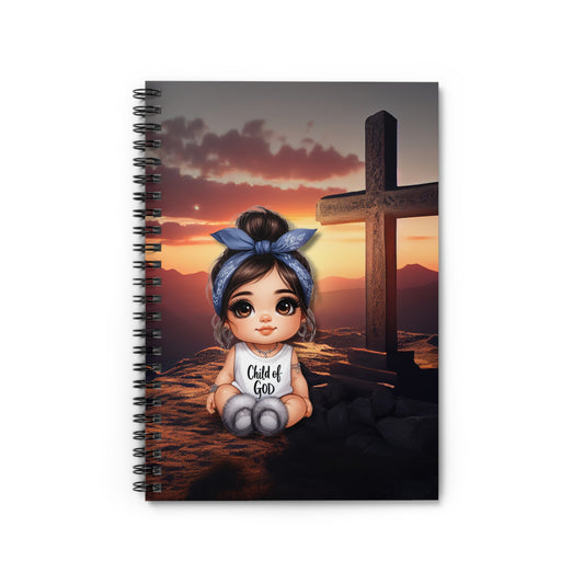 Child of God Sunset Faith Spiral Notebook - Ruled Line 6 x 8