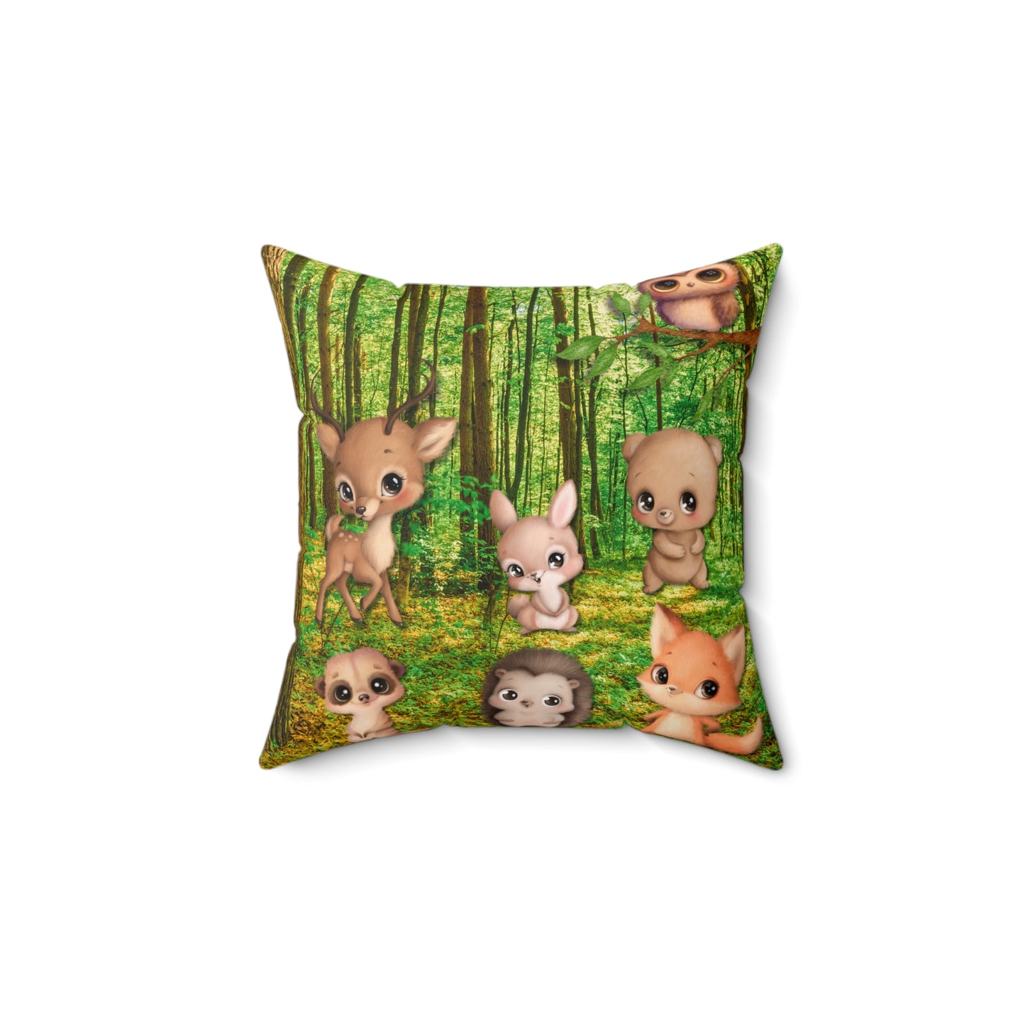Whimsical The Day the Forest Smiled Creature Pillow, Adorable Animal Decor, Home Accent, Cozy Gift, Kids Room Decor, Nursery Pillow
