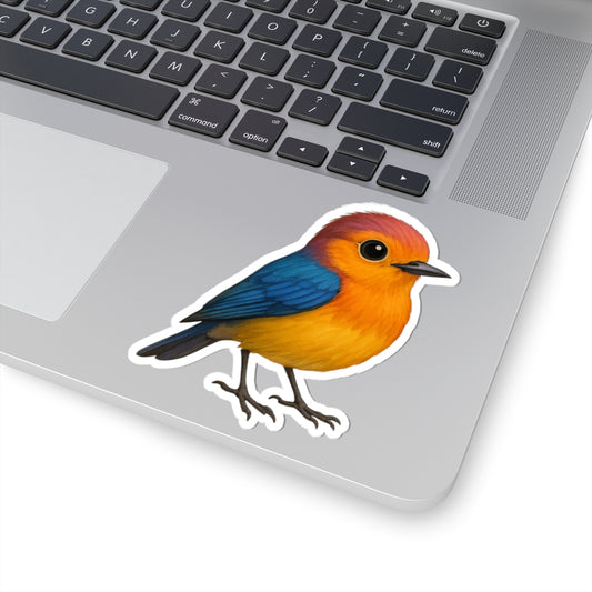 Mia the African sunbird, Zippy the Zebra’s best friend Kiss-Cut Sticker Gift for Bird Lovers, Colorful Art